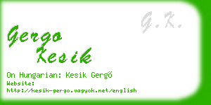 gergo kesik business card